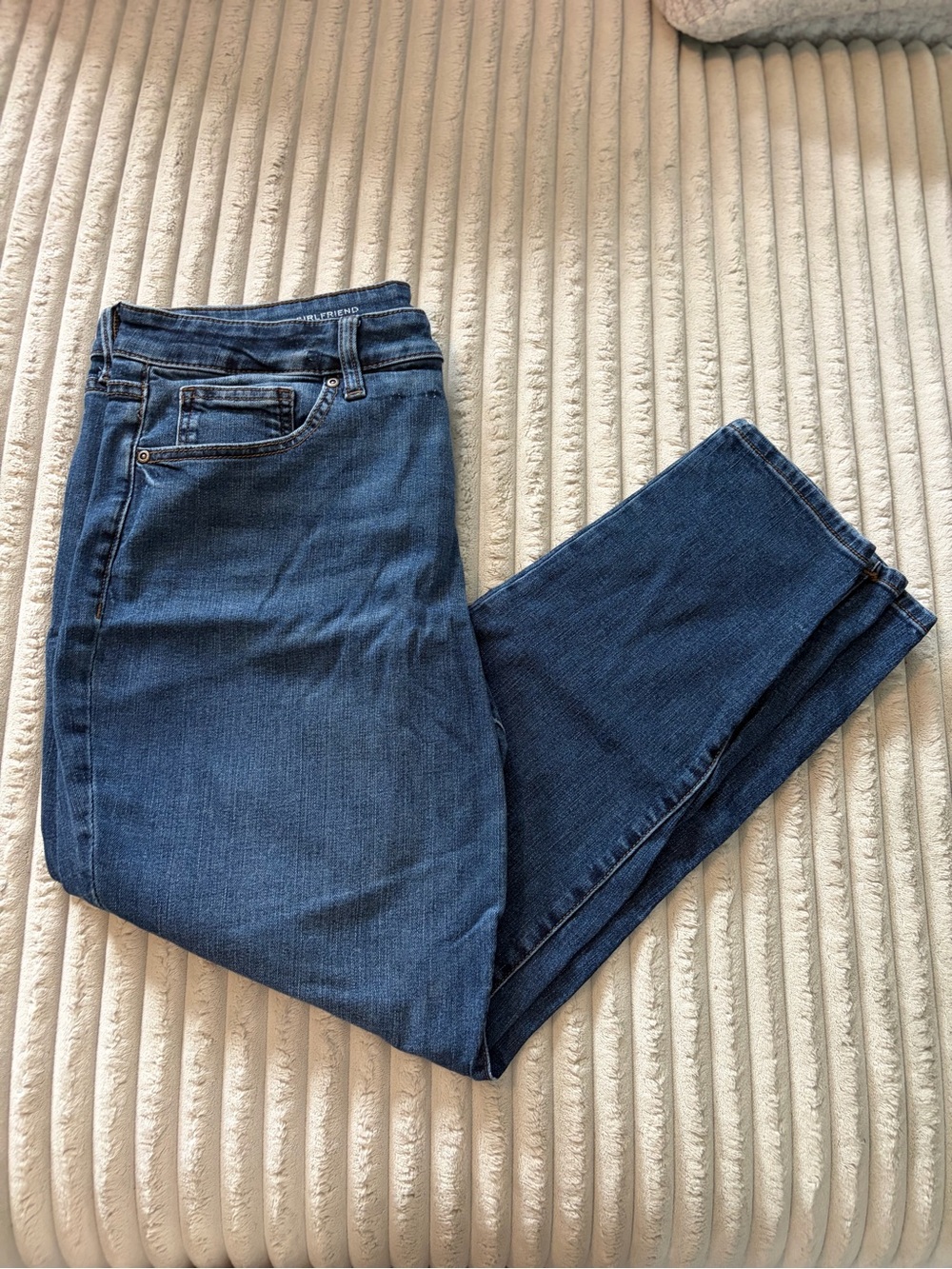 St. John's Bay Women's Boyfriend Jeans in Dark Blue